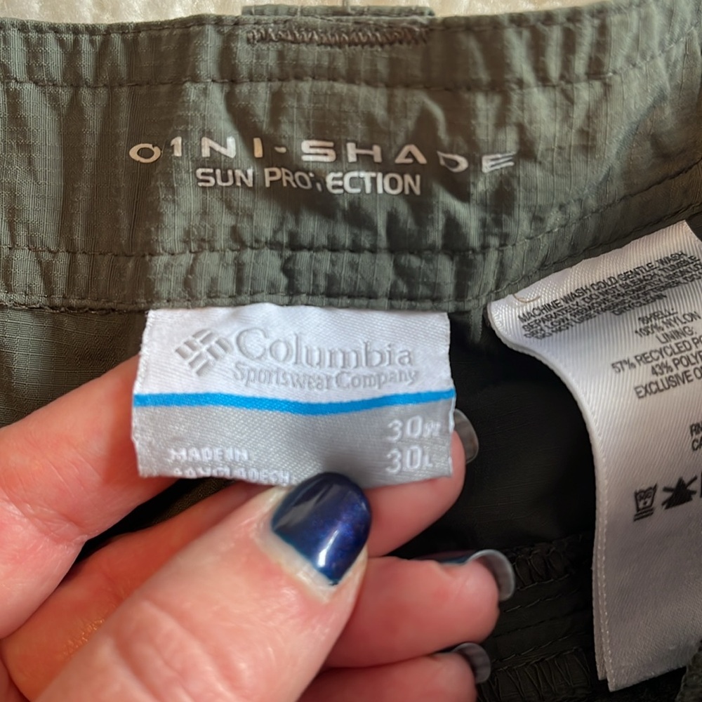 Mens Colombia Omni Shade Zip Off Pants, W30, L30 - Picture 7 of 8